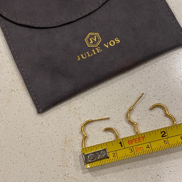 Julie Vos Gold Clover Hoop Earrings - Picture 6 of 6